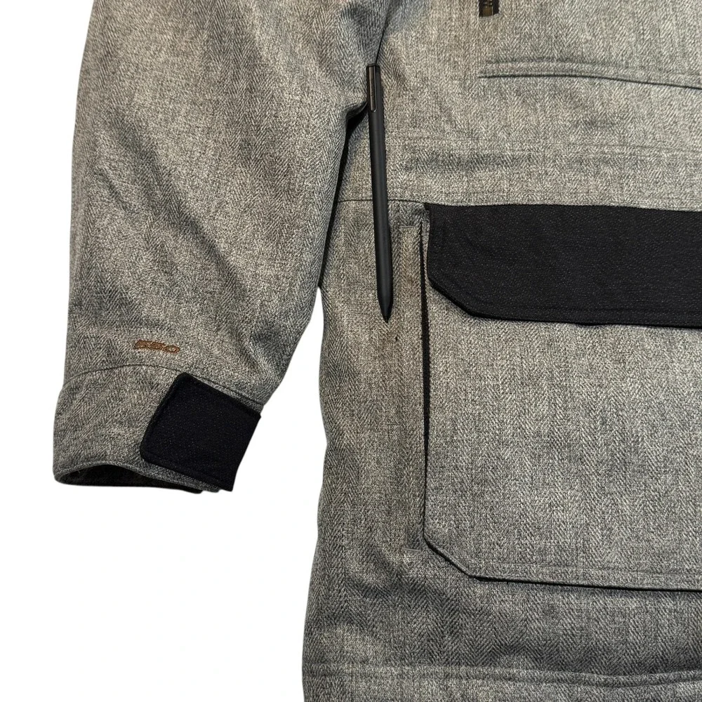 The North Face McMurdo Parka Mens Medium Grey Black Down Fur Hood Jacket